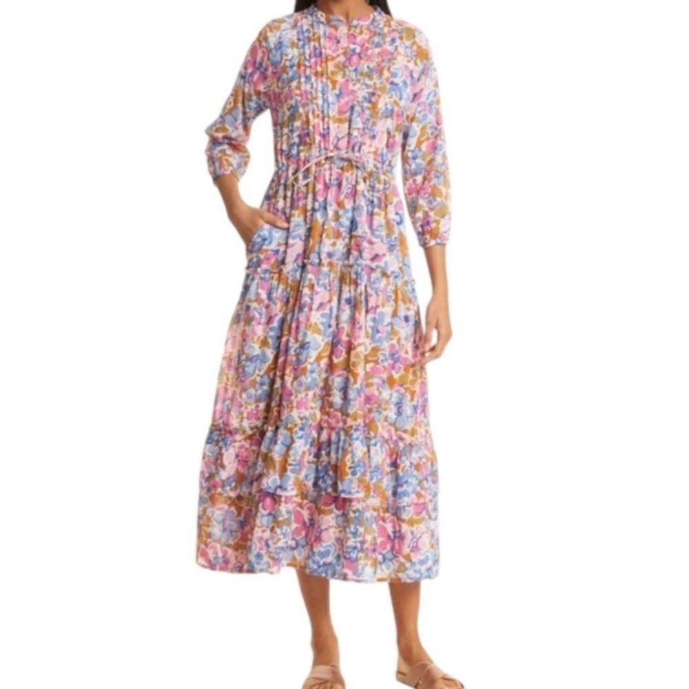 Banjanan Bazaar Dress Techni Floral Sudan Size L NWT